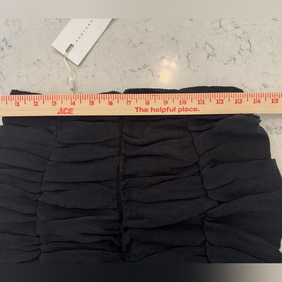 Endless Rose Black Ruched Mini Skirt Women’s Size Small NWT - Picture 3 of 9